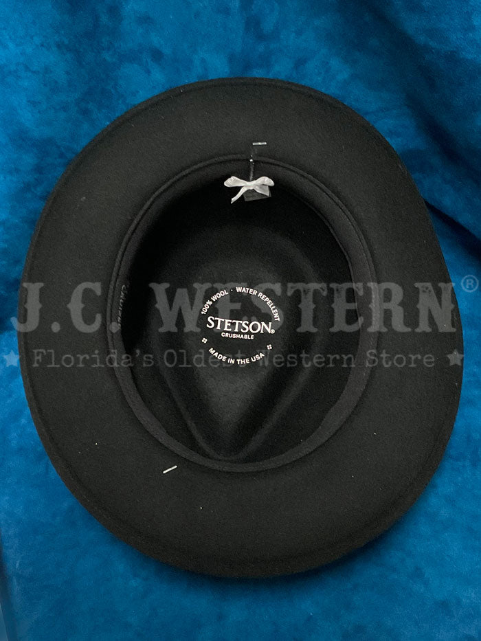 Stetson TWCRUR-212407 CRUISER Wool Hat Black side / front view. If you need any assistance with this item or the purchase of this item please call us at five six one seven four eight eight eight zero one Monday through Saturday 10:00a.m EST to 8:00 p.m EST