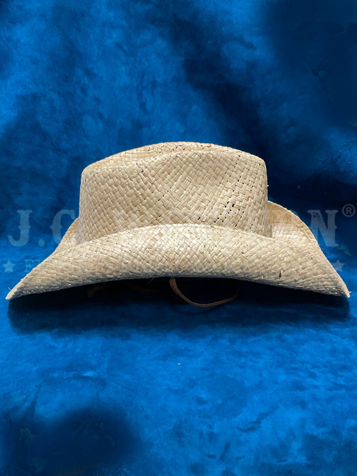 Stetson TSLARL-933481 LAUREL Straw Cowboy Hat Natural side / front view. If you need any assistance with this item or the purchase of this item please call us at five six one seven four eight eight eight zero one Monday through Saturday 10:00a.m EST to 8:00 p.m EST