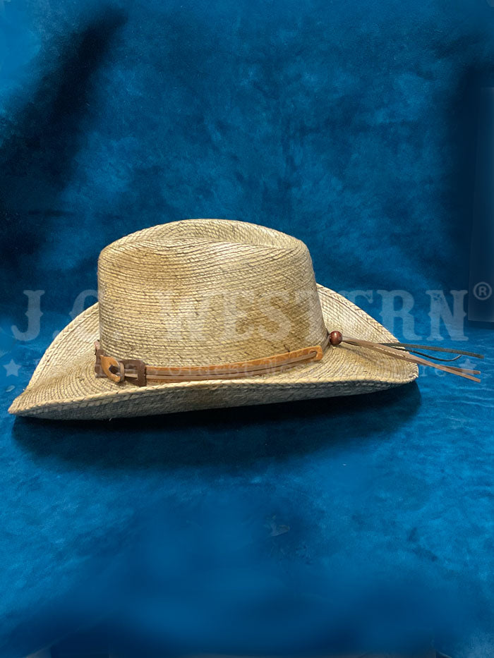 Stetson TSMTEY-8334 MONTERREY BAY Straw Cowboy Hat Stained Tan side / from view. If you need any assistance with this item or the purchase of this item please call us at five six one seven four eight eight eight zero one Monday through Saturday 10:00a.m EST to 8:00 p.m EST