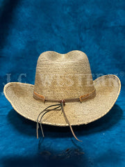 Stetson TSMTEY-8334 MONTERREY BAY Straw Cowboy Hat Stained Tan back view. If you need any assistance with this item or the purchase of this item please call us at five six one seven four eight eight eight zero one Monday through Saturday 10:00a.m EST to 8:00 p.m EST