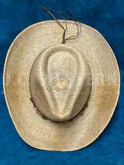 Stetson TSMTEY-8334 MONTERREY BAY Straw Cowboy Hat Stained Tan view from above. If you need any assistance with this item or the purchase of this item please call us at five six one seven four eight eight eight zero one Monday through Saturday 10:00a.m EST to 8:00 p.m EST