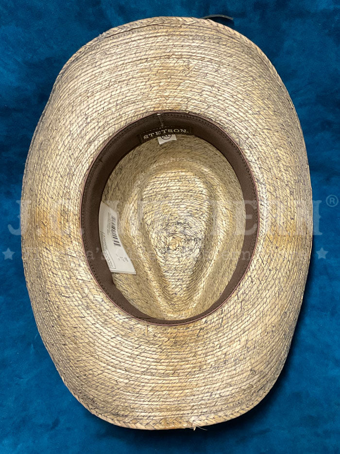 Stetson TSMTEY-8334 MONTERREY BAY Straw Cowboy Hat Stained Tan side / from view. If you need any assistance with this item or the purchase of this item please call us at five six one seven four eight eight eight zero one Monday through Saturday 10:00a.m EST to 8:00 p.m EST