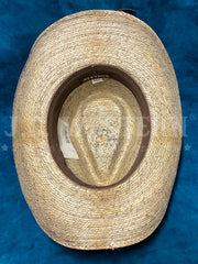 Stetson TSMTEY-8334 MONTERREY BAY Straw Cowboy Hat Stained Tan inside view. If you need any assistance with this item or the purchase of this item please call us at five six one seven four eight eight eight zero one Monday through Saturday 10:00a.m EST to 8:00 p.m EST