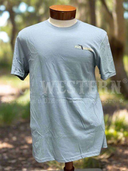 FloGrown FGM-1822 Mens Southern Marsh Tee Blue front view. If you need any assistance with this item or the purchase of this item please call us at five six one seven four eight eight eight zero one Monday through Saturday 10:00a.m EST to 8:00 p.m EST