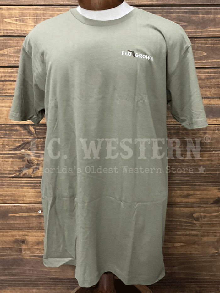 FloGrown FGM-1819 Mens Late Night Snack Tee Olive back. If you need any assistance with this item or the purchase of this item please call us at five six one seven four eight eight eight zero one Monday through Saturday 10:00a.m EST to 8:00 p.m EST