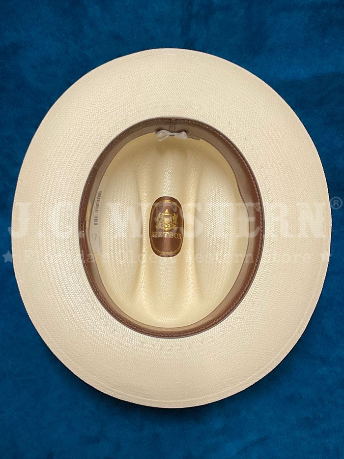 Stetson SSOP81-052681 Open Road Straw Hat Natural side / front view. If you need any assistance with this item or the purchase of this item please call us at five six one seven four eight eight eight zero one Monday through Saturday 10:00a.m EST to 8:00 p.m EST