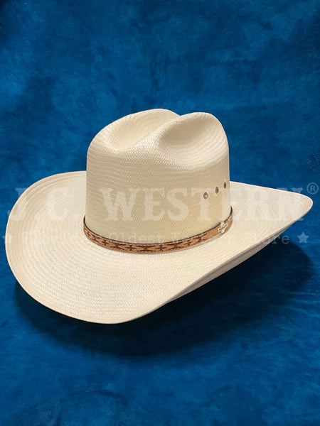 Stetson SSAZTC-284081 Aztec 10X Straw Hat Natural side front view. If you need any assistance with this item or the purchase of this item please call us at five six one seven four eight eight eight zero one Monday through Saturday 10:00a.m EST to 8:00 p.m EST