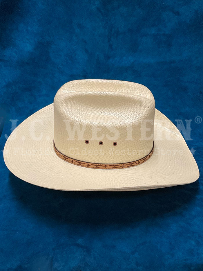 Stetson SSAZTC-284081 Aztec 10X Straw Hat Natural side front view. If you need any assistance with this item or the purchase of this item please call us at five six one seven four eight eight eight zero one Monday through Saturday 10:00a.m EST to 8:00 p.m EST