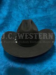 Resistol RFUSTR-724207 USTRC 6X Western Hat Black back view. 