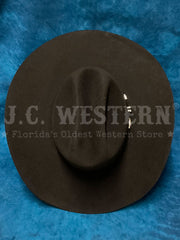 Resistol RFUSTR-724207 USTRC 6X Western Hat Black view from above. 