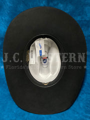 Resistol RFUSTR-724207 USTRC 6X Western Hat Black inside view. 