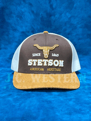 Stetson 07-077-0102-0110 Steerhead American Heritage Embroidery Cap Brown front. If you need any assistance with this item or the purchase of this item please call us at five six one seven four eight eight eight zero one Monday through Saturday 10:00a.m EST to 8:00 p.m EST

