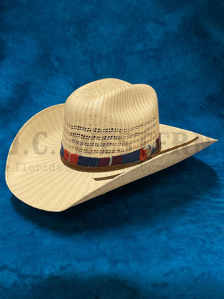 Corral LS20041442 JUSTIFIED Straw Hat Tan side / front view. If you need any assistance with this item or the purchase of this item please call us at five six one seven four eight eight eight zero one Monday through Saturday 10:00a.m EST to 8:00 p.m EST