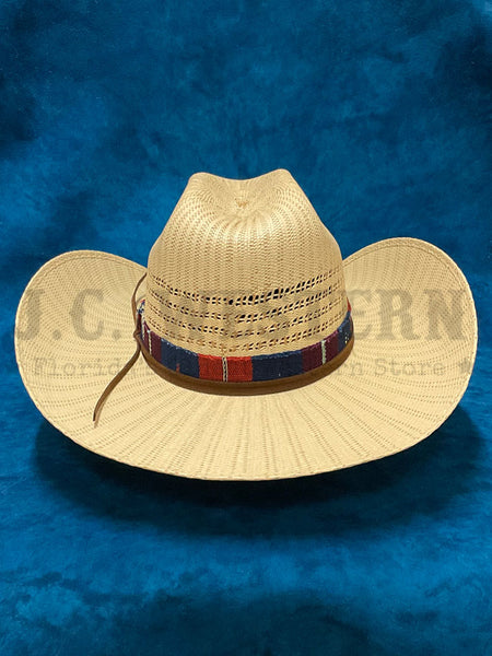 Corral LS20041442 JUSTIFIED Straw Hat Tan back view. If you need any assistance with this item or the purchase of this item please call us at five six one seven four eight eight eight zero one Monday through Saturday 10:00a.m EST to 8:00 p.m EST