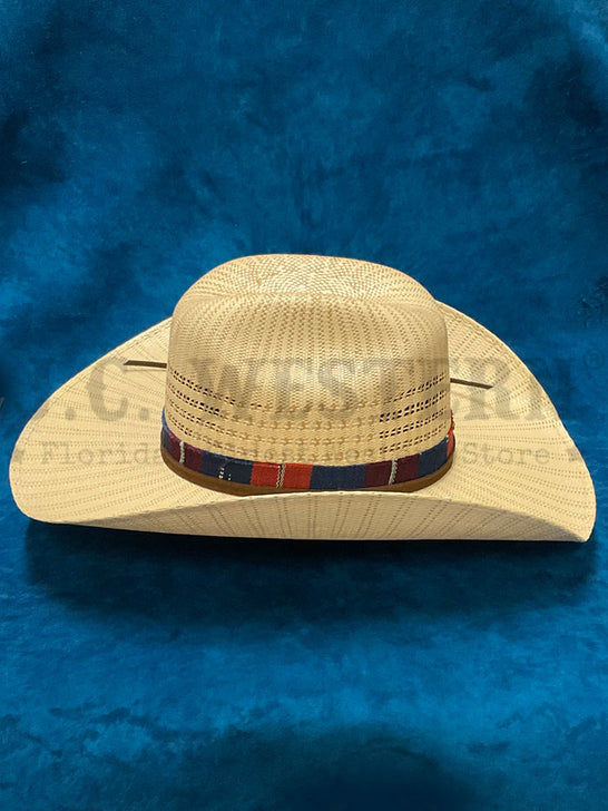 Corral LS20041442 JUSTIFIED Straw Hat Tan side view. If you need any assistance with this item or the purchase of this item please call us at five six one seven four eight eight eight zero one Monday through Saturday 10:00a.m EST to 8:00 p.m EST