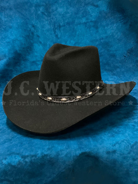 Stetson SWBKSH-154007 BUCKSHOT 3X Stallion Collection Wool Hat Black side / front view. If you need any assistance with this item or the purchase of this item please call us at five six one seven four eight eight eight zero one Monday through Saturday 10:00a.m EST to 8:00 p.m EST