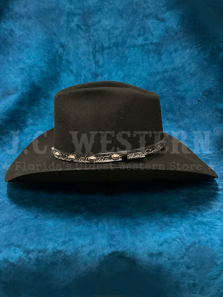 Stetson SWBKSH-154007 BUCKSHOT 3X Stallion Collection Wool Hat Black side view. If you need any assistance with this item or the purchase of this item please call us at five six one seven four eight eight eight zero one Monday through Saturday 10:00a.m EST to 8:00 p.m EST