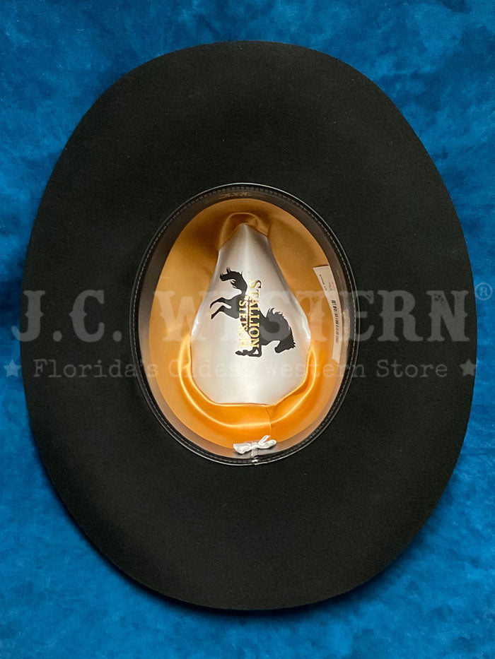 Stetson SWBKSH-154007 BUCKSHOT 3X Stallion Collection Wool Hat Black side / front view. If you need any assistance with this item or the purchase of this item please call us at five six one seven four eight eight eight zero one Monday through Saturday 10:00a.m EST to 8:00 p.m EST