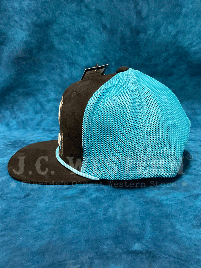 Ariat A300083663 Flexfit 110 Snap Back Roughout Braid Cap Black And Turquoise front. If you need any assistance with this item or the purchase of this item please call us at five six one seven four eight eight eight zero one Monday through Saturday 10:00a.m EST to 8:00 p.m EST