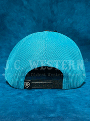 Ariat A300083663 Flexfit 110 Snap Back Roughout Braid Cap Black And Turquoise back. If you need any assistance with this item or the purchase of this item please call us at five six one seven four eight eight eight zero one Monday through Saturday 10:00a.m EST to 8:00 p.m EST