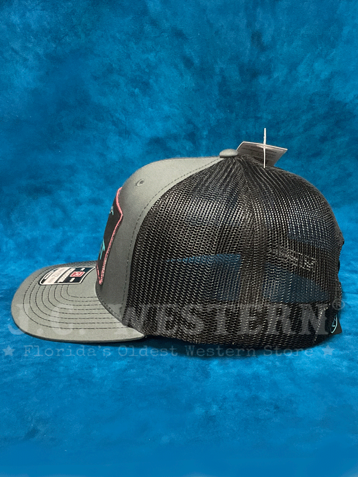 Ariat A300085907 Bull Skull Patch Cap Charcoal Grey front. If you need any assistance with this item or the purchase of this item please call us at five six one seven four eight eight eight zero one Monday through Saturday 10:00a.m EST to 8:00 p.m EST