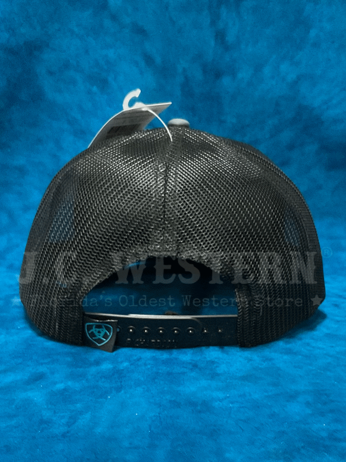 Ariat A300085907 Bull Skull Patch Cap Charcoal Grey front. If you need any assistance with this item or the purchase of this item please call us at five six one seven four eight eight eight zero one Monday through Saturday 10:00a.m EST to 8:00 p.m EST