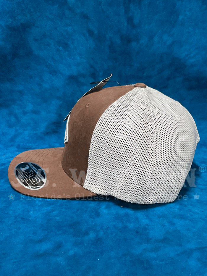 Ariat A300086502 Flexfit 110 Diamond Faux Leather Patch Cap Brown front. If you need any assistance with this item or the purchase of this item please call us at five six one seven four eight eight eight zero one Monday through Saturday 10:00a.m EST to 8:00 p.m EST