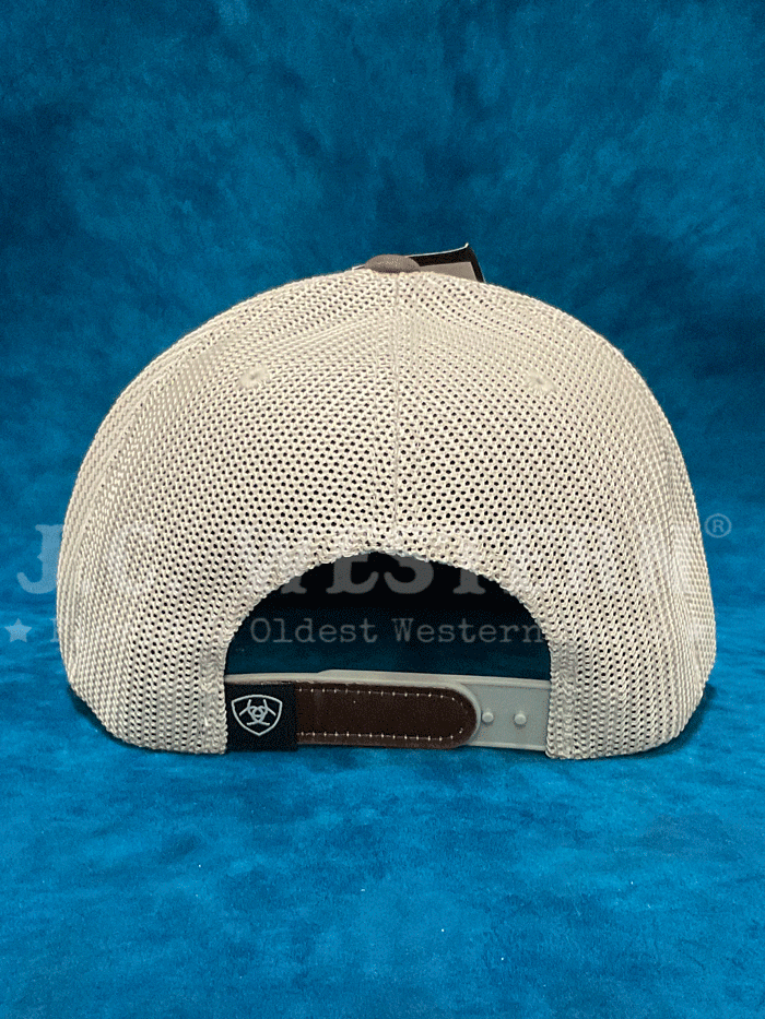 Ariat A300086502 Flexfit 110 Diamond Faux Leather Patch Cap Brown front. If you need any assistance with this item or the purchase of this item please call us at five six one seven four eight eight eight zero one Monday through Saturday 10:00a.m EST to 8:00 p.m EST