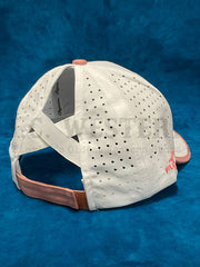 FloGrown FGH-295 Hat Cap White And Rose back view. If you need any assistance with this item or the purchase of this item please call us at five six one seven four eight eight eight zero one Monday through Saturday 10:00a.m EST to 8:00 p.m EST