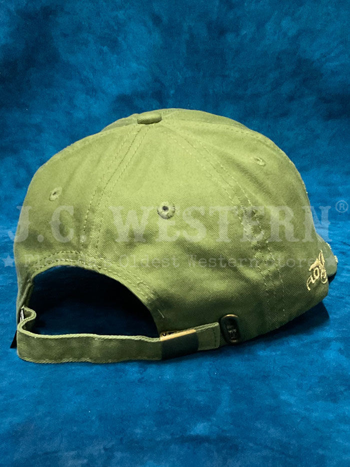 FloGrown FGH-297  Florida Flag Hat Olive Green front view. If you need any assistance with this item or the purchase of this item please call us at five six one seven four eight eight eight zero one Monday through Saturday 10:00a.m EST to 8:00 p.m EST