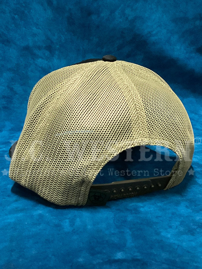 Ariat A300086395 Embroidered Logo Cap Black And Green front view. If you need any assistance with this item or the purchase of this item please call us at five six one seven four eight eight eight zero one Monday through Saturday 10:00a.m EST to 8:00 p.m EST