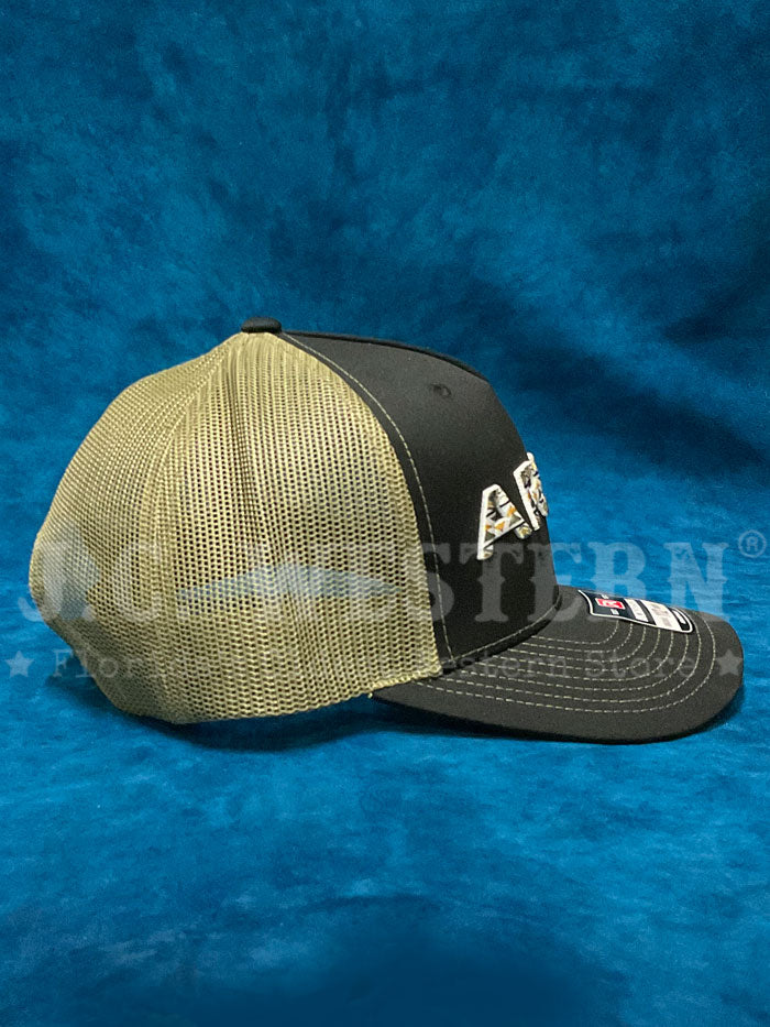 Ariat A300086395 Embroidered Logo Cap Black And Green front view. If you need any assistance with this item or the purchase of this item please call us at five six one seven four eight eight eight zero one Monday through Saturday 10:00a.m EST to 8:00 p.m EST