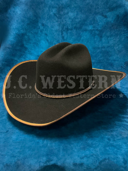 Stetson SWFTHSB724007 Foothills 3X Stallion Collection Wool Hat Black side / front view. If you need any assistance with this item or the purchase of this item please call us at five six one seven four eight eight eight zero one Monday through Saturday 10:00a.m EST to 8:00 p.m EST