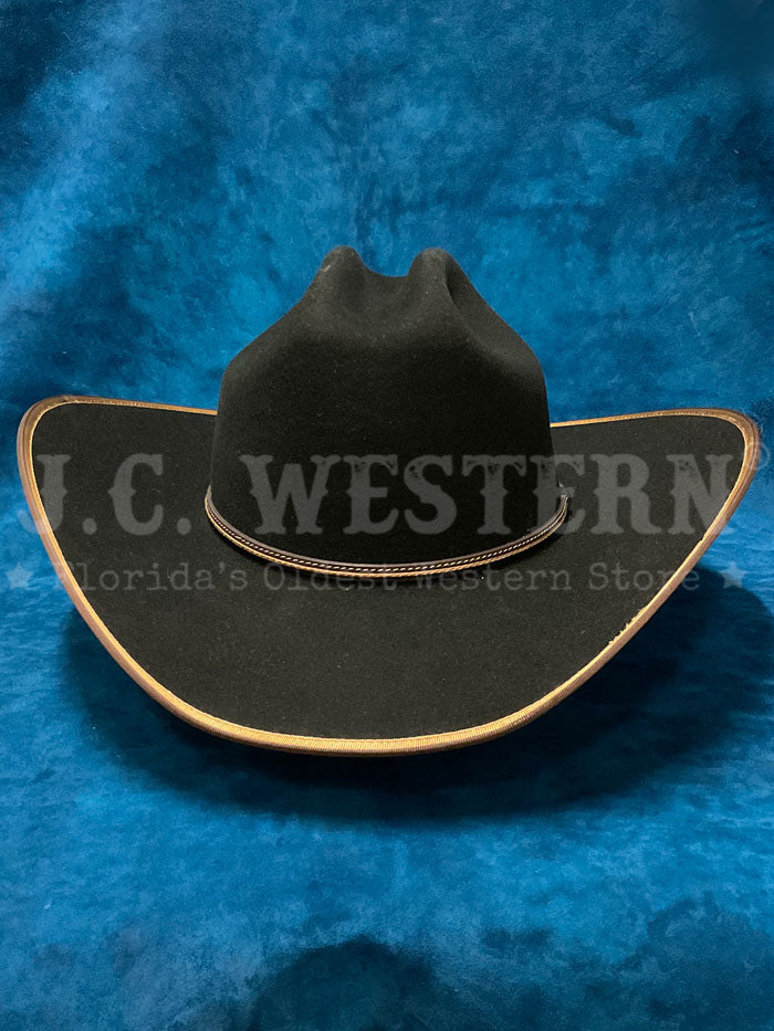 Stetson SWFTHSB724007 Foothills 3X Stallion Collection Wool Hat Black side / front view. If you need any assistance with this item or the purchase of this item please call us at five six one seven four eight eight eight zero one Monday through Saturday 10:00a.m EST to 8:00 p.m EST