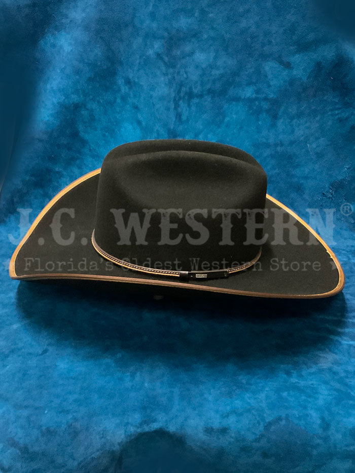 Stetson SWFTHSB724007 Foothills 3X Stallion Collection Wool Hat Black side / front view. If you need any assistance with this item or the purchase of this item please call us at five six one seven four eight eight eight zero one Monday through Saturday 10:00a.m EST to 8:00 p.m EST