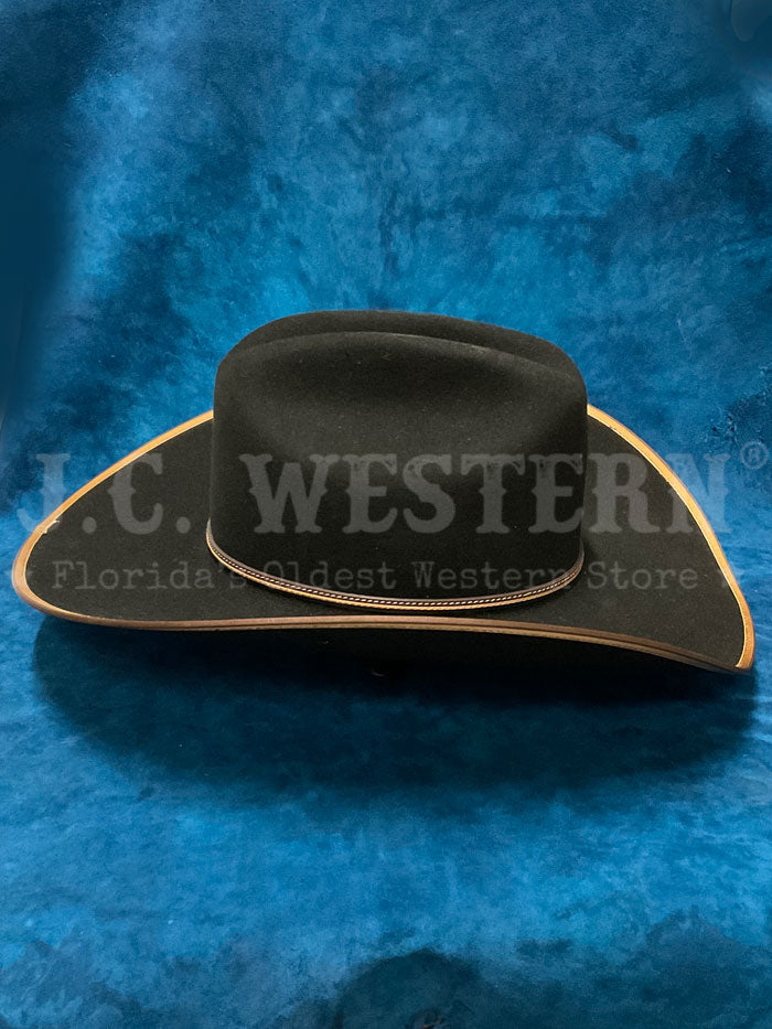 Stetson SWFTHSB724007 Foothills 3X Stallion Collection Wool Hat Black side / front view. If you need any assistance with this item or the purchase of this item please call us at five six one seven four eight eight eight zero one Monday through Saturday 10:00a.m EST to 8:00 p.m EST