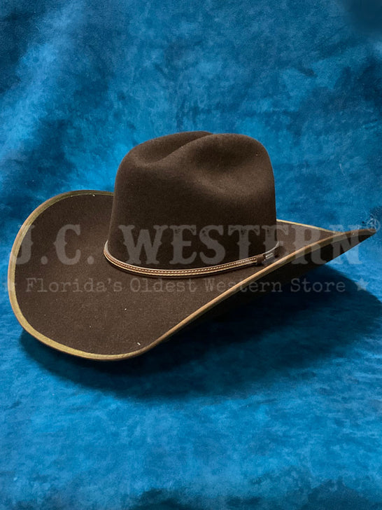 Stetson SWFTHSB724022 Foothills B 3X Stallion Collection Wool Hat Chocolate Dark Brown side / front view. If you need any assistance with this item or the purchase of this item please call us at five six one seven four eight eight eight zero one Monday through Saturday 10:00a.m EST to 8:00 p.m EST