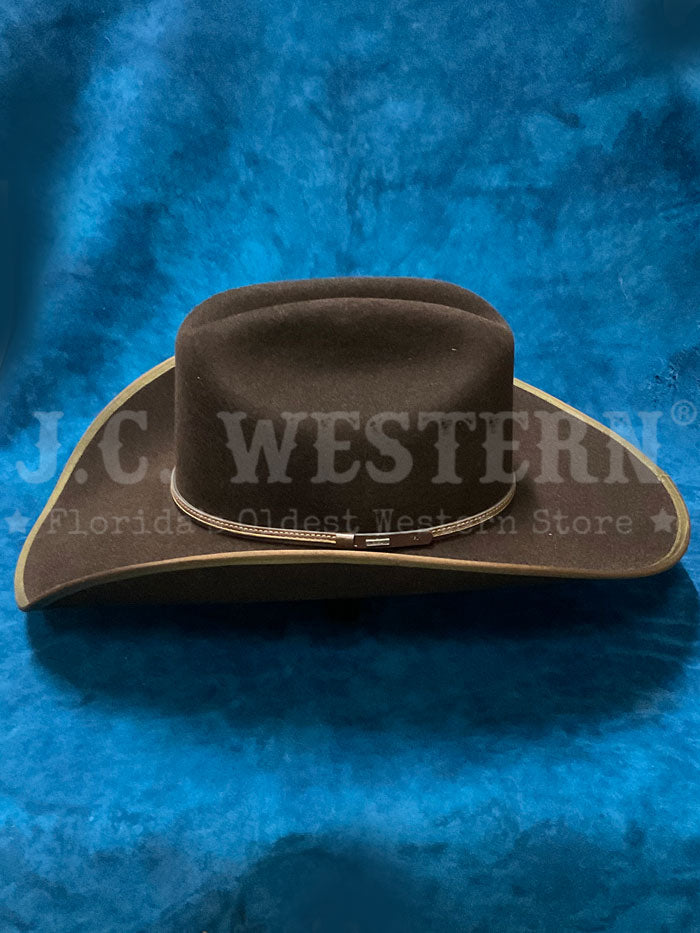 Stetson SWFTHSB724022 Foothills B 3X Stallion Collection Wool Hat Chocolate Dark Brown side / front view. If you need any assistance with this item or the purchase of this item please call us at five six one seven four eight eight eight zero one Monday through Saturday 10:00a.m EST to 8:00 p.m EST