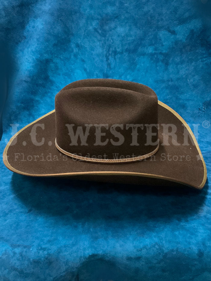 Stetson SWFTHSB724022 Foothills B 3X Stallion Collection Wool Hat Chocolate Dark Brown side / front view. If you need any assistance with this item or the purchase of this item please call us at five six one seven four eight eight eight zero one Monday through Saturday 10:00a.m EST to 8:00 p.m EST