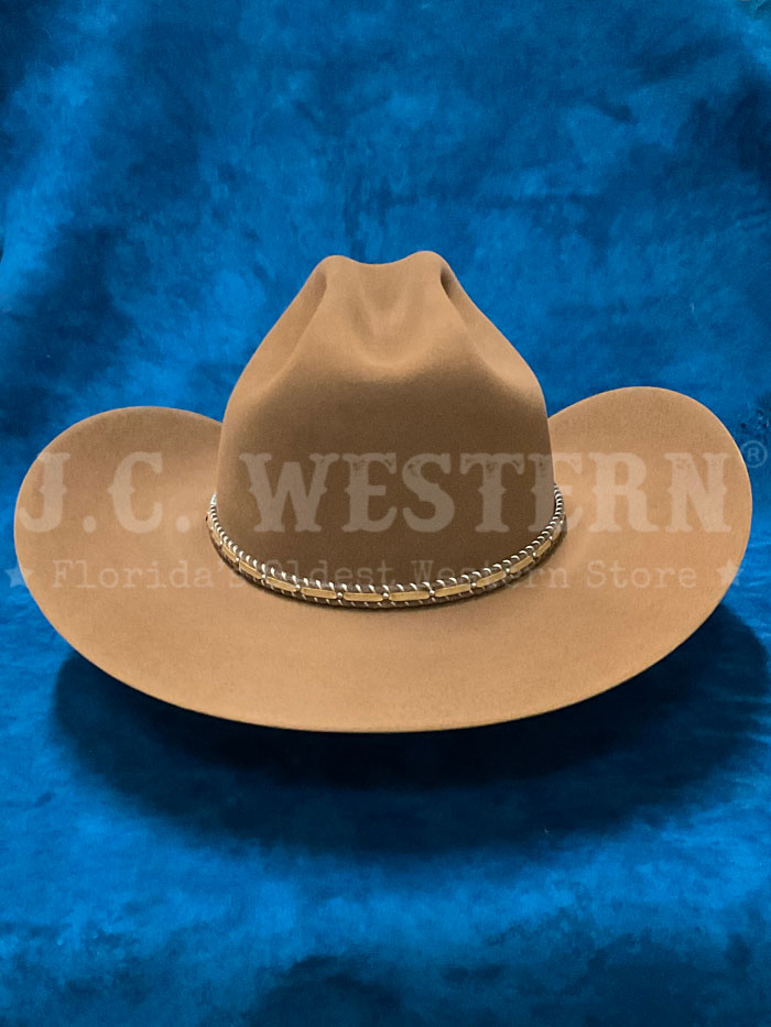 Resistol RFPNCK-7540E9 PINEY CREEK 6X George Strait Collection Felt Hat Chestnut side / front view. If you need any assistance with this item or the purchase of this item please call us at five six one seven four eight eight eight zero one Monday through Saturday 10:00a.m EST to 8:00 p.m EST