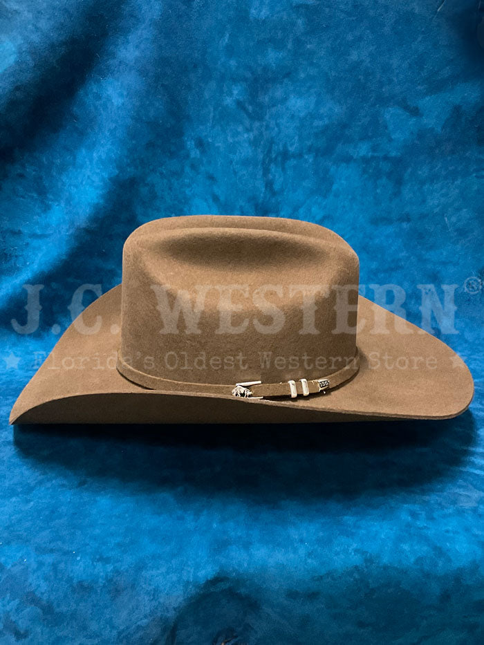 Stetson SBAPCH-754023 APACHE 4X Buffalo Felt Hat Mink side / front. If you need any assistance with this item or the purchase of this item please call us at five six one seven four eight eight eight zero one Monday through Saturday 10:00a.m EST to 8:00 p.m EST