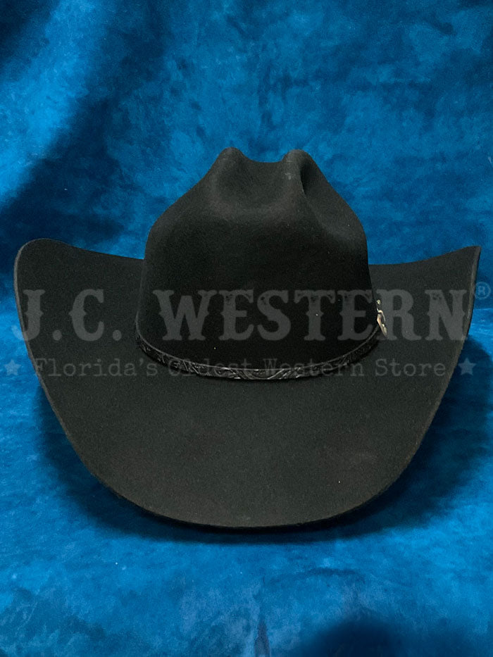 Stetson SWREDR-724207 RED ROCKS 3X Stallion Collection Wool Hat Black side / front view. If you need any assistance with this item or the purchase of this item please call us at five six one seven four eight eight eight zero one Monday through Saturday 10:00a.m EST to 8:00 p.m EST