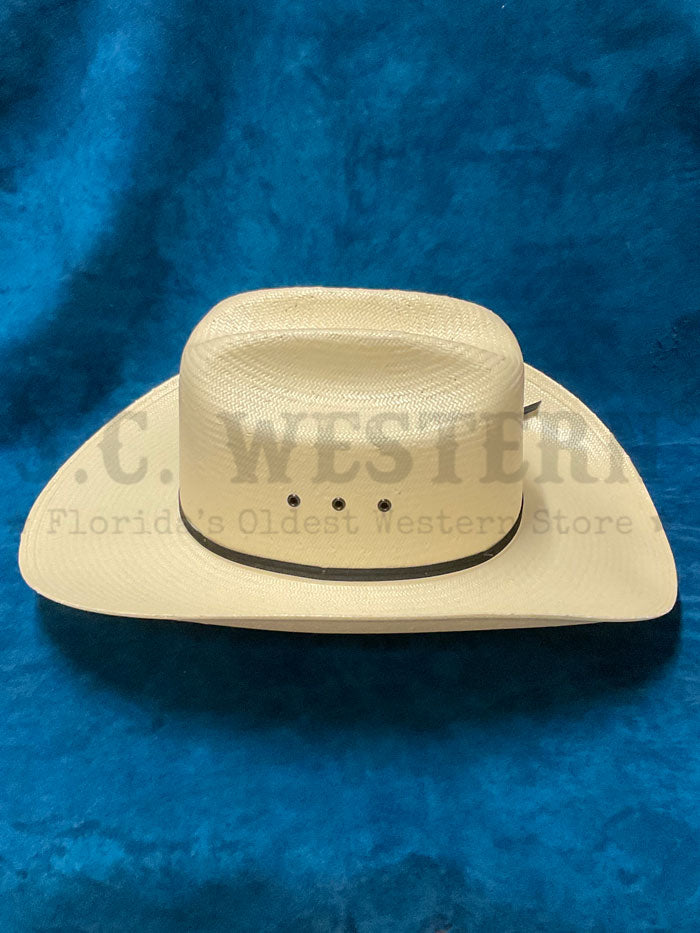 Stetson SSSPARK484081 SPARTAN 10X Straw Hat Natural side  / front view. If you need any assistance with this item or the purchase of this item please call us at five six one seven four eight eight eight zero one Monday through Saturday 10:00a.m EST to 8:00 p.m EST