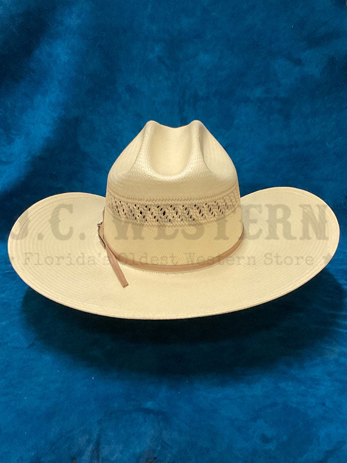 Resistol RSWIFI-684296 WILDFIRE REG Straw Hat Natural Tan side / front view. If you need any assistance with this item or the purchase of this item please call us at five six one seven four eight eight eight zero one Monday through Saturday 10:00a.m EST to 8:00 p.m EST