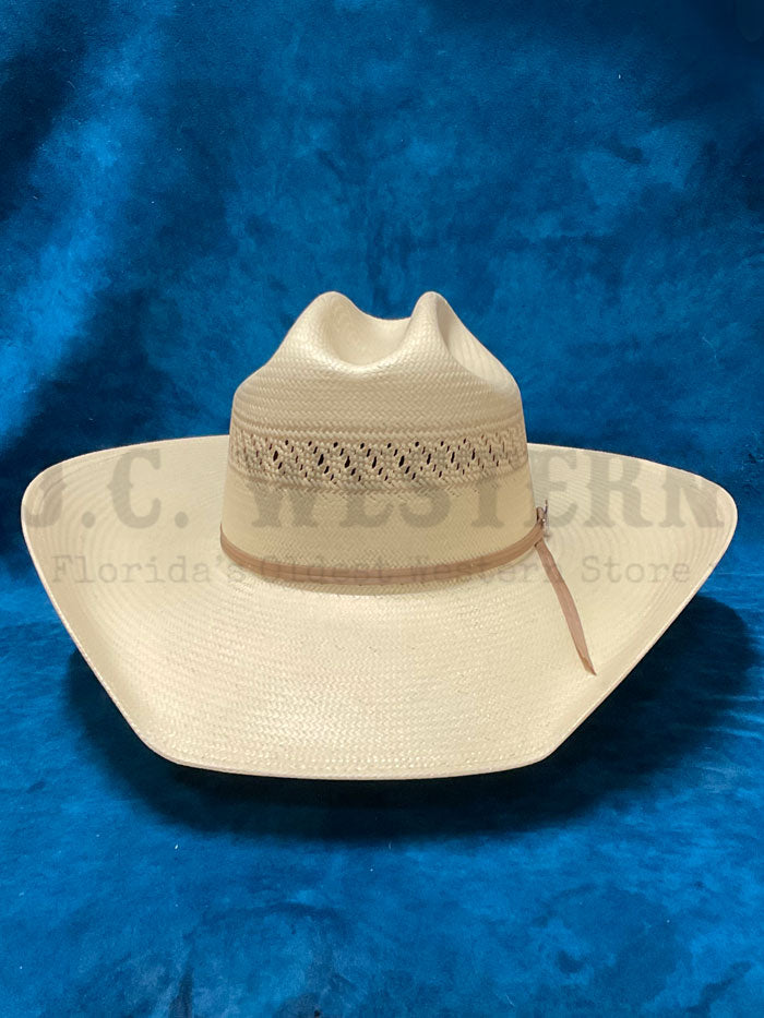 Resistol RSWIFI-684296 WILDFIRE REG Straw Hat Natural Tan side / front view. If you need any assistance with this item or the purchase of this item please call us at five six one seven four eight eight eight zero one Monday through Saturday 10:00a.m EST to 8:00 p.m EST