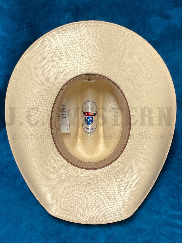 Resistol RSWIFI-684296 WILDFIRE REG Straw Hat Natural Tan side / front view. If you need any assistance with this item or the purchase of this item please call us at five six one seven four eight eight eight zero one Monday through Saturday 10:00a.m EST to 8:00 p.m EST