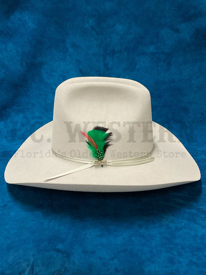 Resistol RFQH60-254071 QH60 6X Felt Hat Silverbelly side / front view. If you need any assistance with this item or the purchase of this item please call us at five six one seven four eight eight eight zero one Monday through Saturday 10:00a.m EST to 8:00 p.m EST