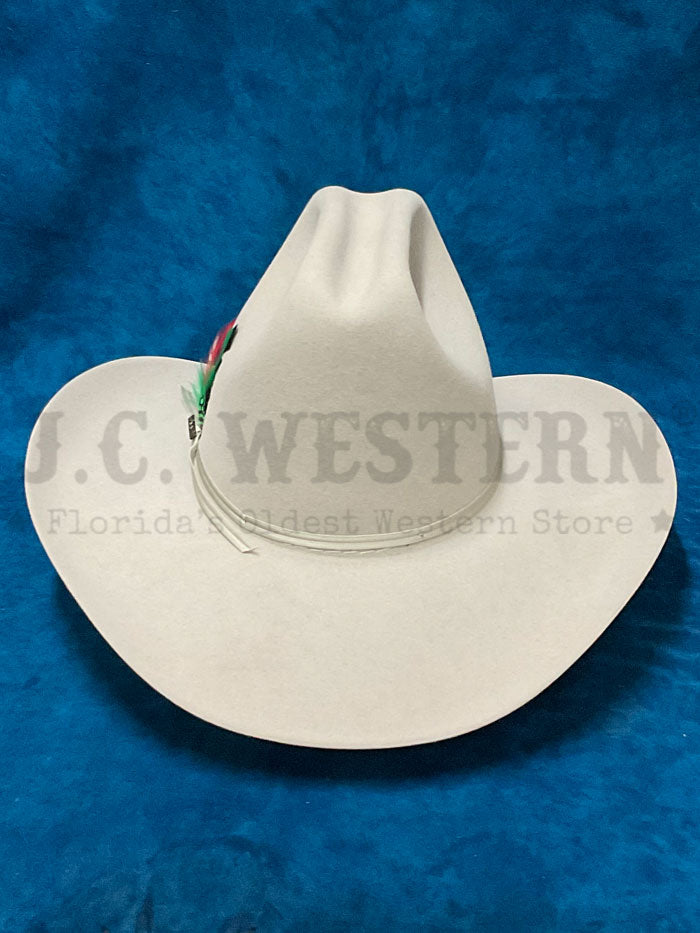 Resistol RFQH60-254071 QH60 6X Felt Hat Silverbelly side / front view. If you need any assistance with this item or the purchase of this item please call us at five six one seven four eight eight eight zero one Monday through Saturday 10:00a.m EST to 8:00 p.m EST