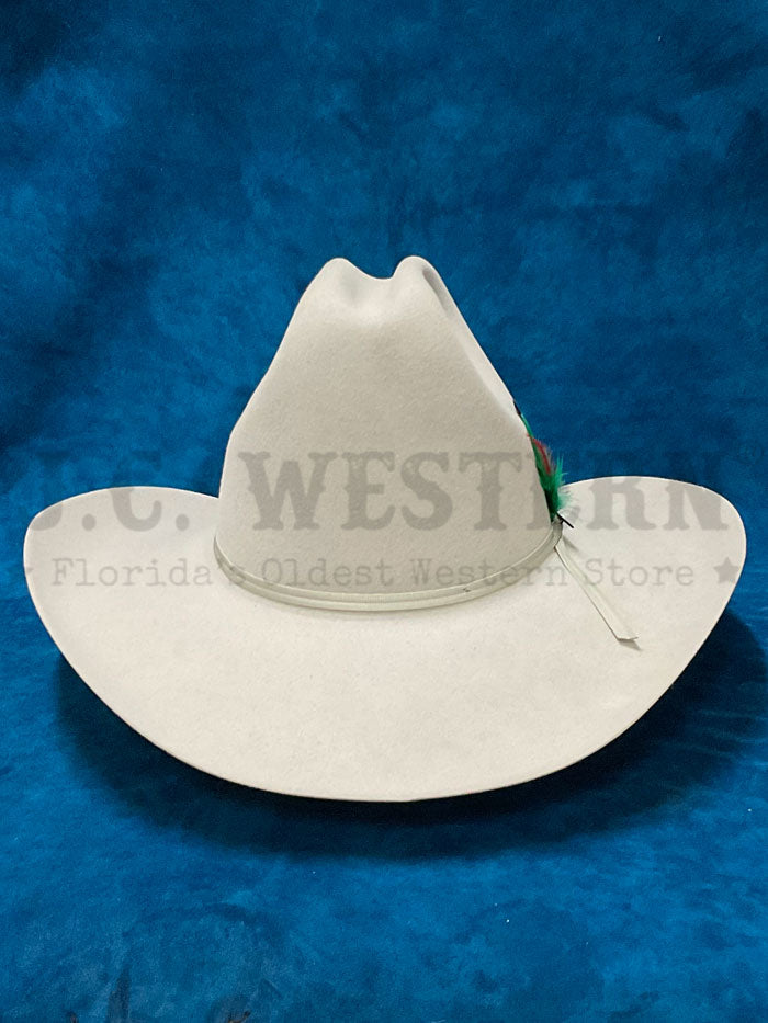 Resistol RFQH60-254071 QH60 6X Felt Hat Silverbelly side / front view. If you need any assistance with this item or the purchase of this item please call us at five six one seven four eight eight eight zero one Monday through Saturday 10:00a.m EST to 8:00 p.m EST