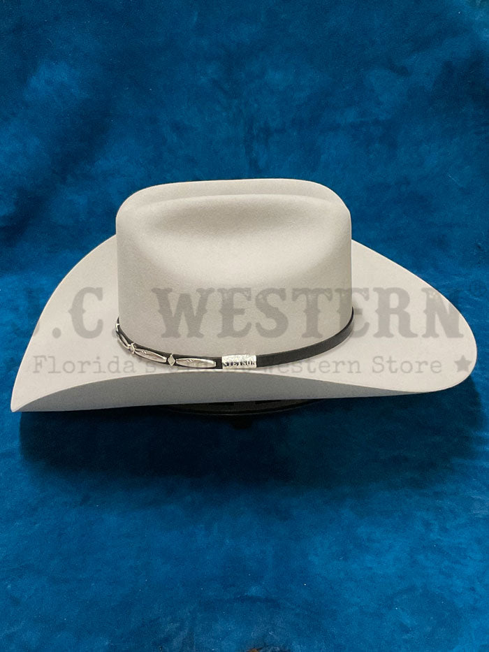 Stetson SFDLNT-754088 Del Norte 6X Felt Hat Silver Grey side / front view. If you need any assistance with this item or the purchase of this item please call us at five six one seven four eight eight eight zero one Monday through Saturday 10:00a.m EST to 8:00 p.m EST